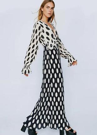 Максі сукня в горох від nasty gal