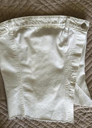 Джинсовый корсетный топ zara размер xs