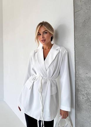 Женский пиджак, пиджак белого цвета