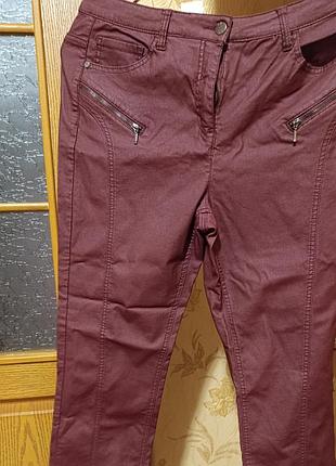 Брюки кожа заменитель,цвет бордо