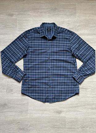 Сорочка чоловіча у клітинку hugo boss л розмір