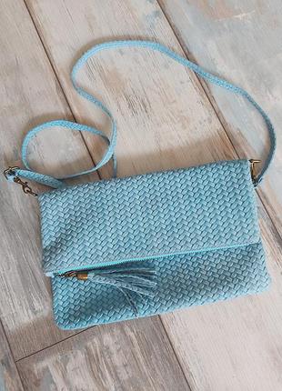 Шкіряна сумка genuine leather. італія