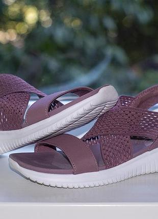 Сандалии, босоножки skechers neon star ultra flex 32495 mve mauve white 39 р оригинал