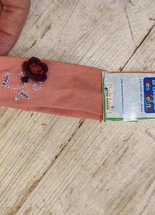 Красивая натуральная повязка на голову до 10 лет