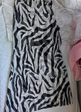 Прозора спідниця зебра принт