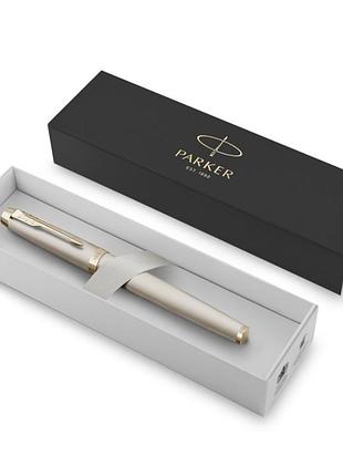 Ручка перова parker im professionals monochrome champagne fp f 28 211