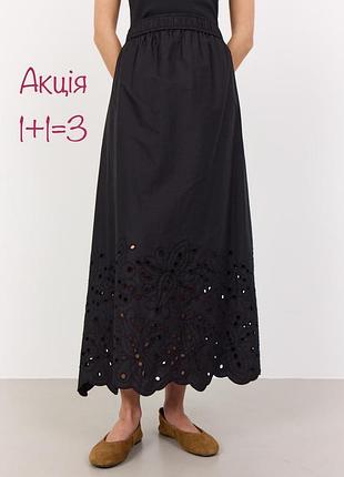 Максі спідниця atmosphere прошва чорного кольору