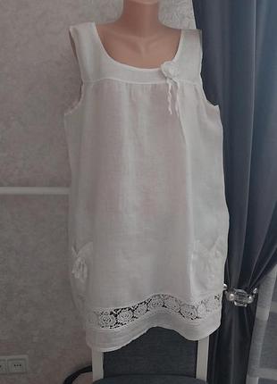 Льняное платье туника