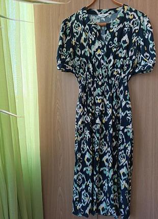 Платье женское в восточный принт m&amp;s p.12. вискоза 100%