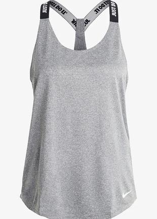 Женская спортивная серая легкая свободная майка nike найк для зала бега тренировочная pro про футболка running miler беговая оригинальная размер м _1