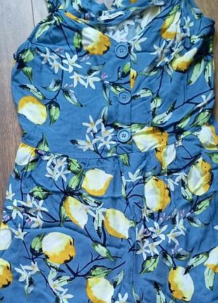 Очень красивое платье миди с лимонами