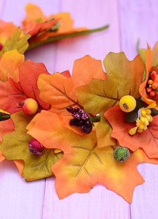 Обруч ободок осінній з листям