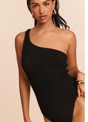 Купальник суцільний жатка на одне плече