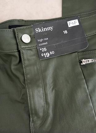 Брюки skinny под кожу, большого размера