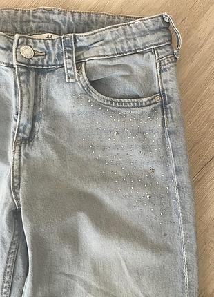 Голубі джинси з стразами