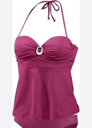 Танкини топ от купальника lascana бордового цвета чашка 42d, размер изделия m