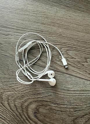 Навушники вкладиші дротові apple з lighting