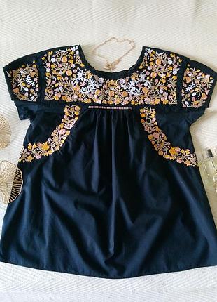 Топ з вишивкою, бавовна, madewell, xs-s