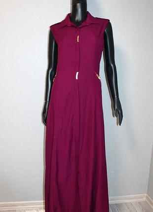 Макси платье рубашка с металлическими сьемными украшениями пурпурное платье марсала золотые подвески для герцогок