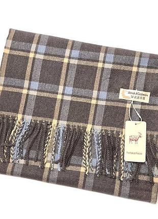 Шарф мужской коричневый капучино теплый