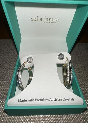 Нові сережки 2 пари sofia james new york