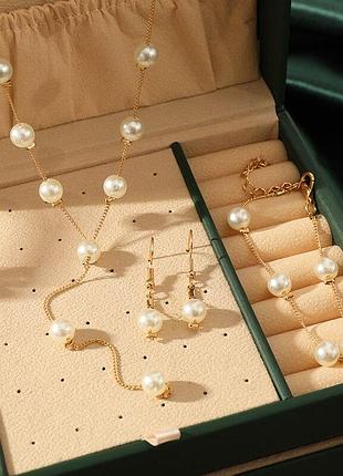 Роскошный набор бижутерии под жемчуг