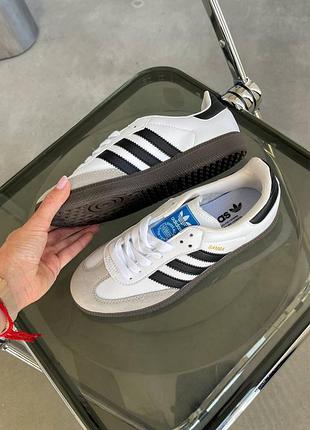 Кросівки adidas samba white black 2