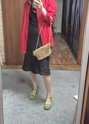 Соломена маленька сумочка на ланцюжку foret