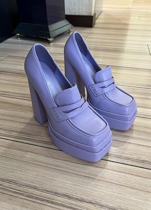 Туфли в стиле bratz на высоком каблуке, фиолетовые daisy street