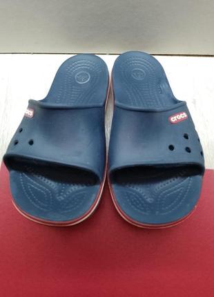 Crocs шльопанці сині крослайт 5