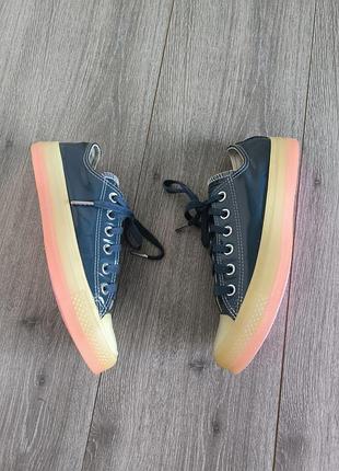 Кеды converse темно синие кожа