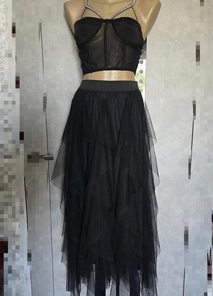 Актуальна модна спідниця  з фатіну ,в стилі гранж