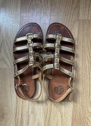 Сандалі золотисті tory burch