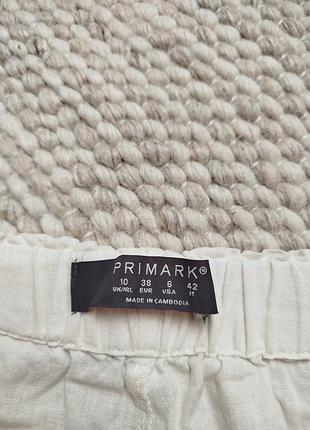 Шорты белые льняные 3