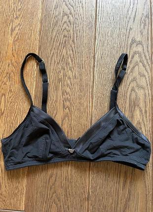Чорний бюстгальтер emporio armani