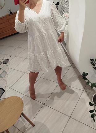 Платье прошва белый размер 22