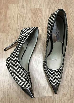 Туфли michael kors 10м кожаные с мехом ст.26/26,5см р.40-41