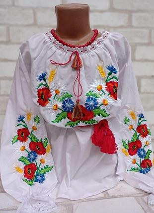 Вишиванка сорочка з вишивкою для дівчинки