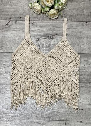 Вязанный топ в стиле этно/бохо zara, р.xs-s-m-l