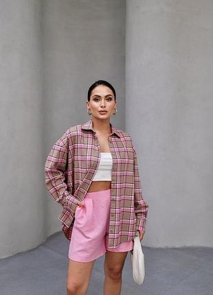 Трендова сорочка картата, сорочка в клітинку, рубашка в клетку