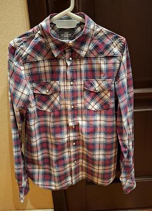 Рубашка в клеточку.