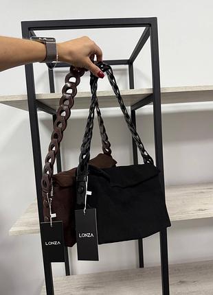 Сумка з натуральної замші