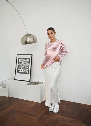 Сатиновая базовая юбка миди