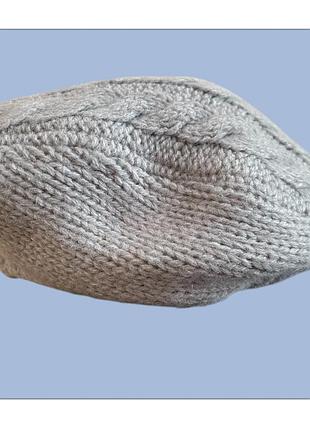 Кепка вʼязана next в світло сірому кольорі на 3-6 місяців