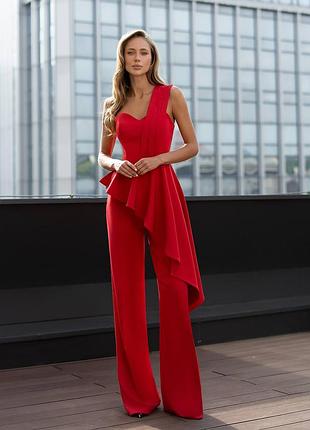 Костюм (топ с баской и штаны)xs, s, m, l