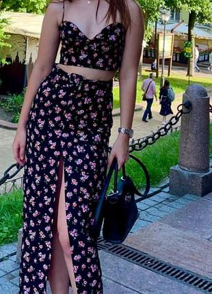 Топ + спідниця, топ і юбка, топ і спідниця, спідниця zara, топ zara