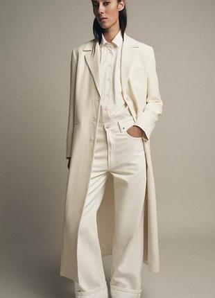 Пальто жіноче лімітоване біле zara new