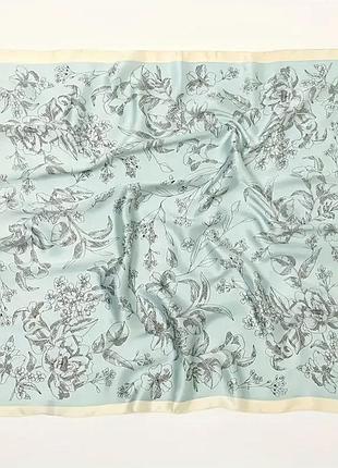 Хустинка, шарфик квіткового принту, хустинка на голову