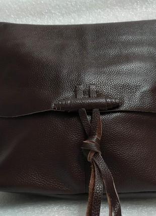 Натуральная кожа флотар роскошная сумка мессенджер планшет 2022 кожаная коричневая2 фото