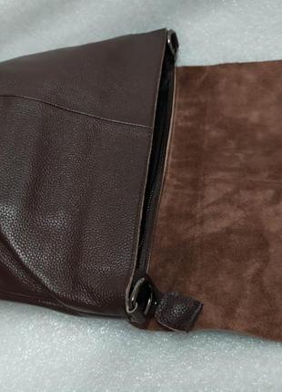 Натуральная кожа флотар роскошная сумка мессенджер планшет 2022 кожаная коричневая3 фото